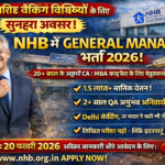 NHB Recruitment 2026: General Manager