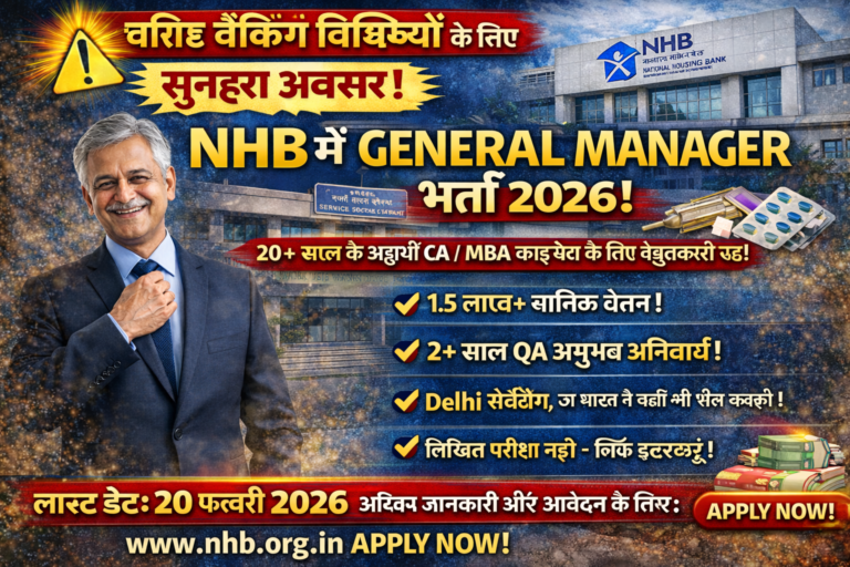 NHB Recruitment 2026: General Manager