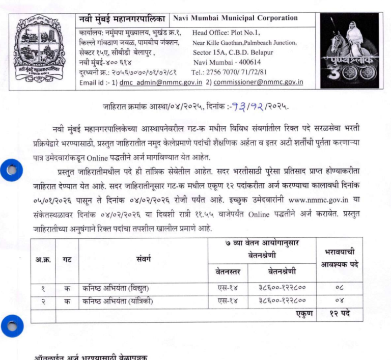 NMMC Recruitment 2026